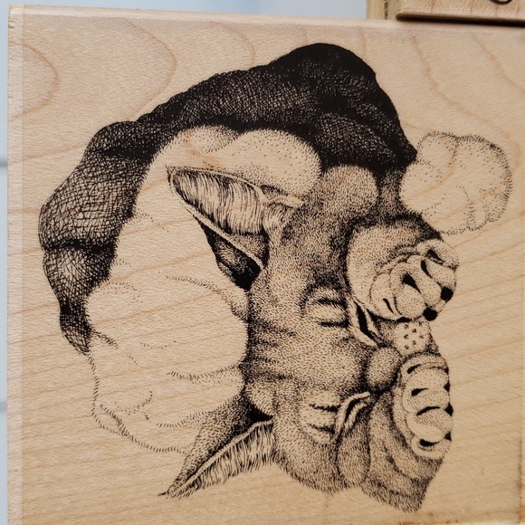 2 Stamps Merry Christmas Stamp F7025 Cat with Santa Hat - Picture 2 of 11